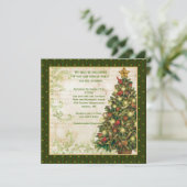 Weihnachtsbaum, Wirbel Party Einladung (Stehend Vorderseite)