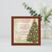 Weihnachtsbaum, Wirbel Party Einladung (Stehend Vorderseite)