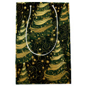 Weihnachtsbaum-Wirbel verschenken Tasche Mittlere Geschenktüte (Vorderseite)