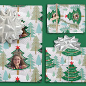 Weihnachtsbaum Woodland Foto Wrapping Paper Sheet Geschenkpapier Set