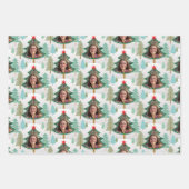 Weihnachtsbaum Woodland Foto Wrapping Paper Sheet Geschenkpapier Set (Vorderseite)