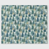 Weihnachtsbaum Woodland Geschenkpapier (Flach)