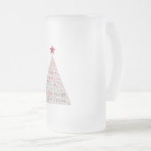 Weihnachtsbaum Word Art mit Red Star Mattglas Bierglas (VorderseiteRechts)