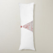 Weihnachtsbaum Word Art mit Red Star Seitenschläferkissen (Vorderseite Vertikal)