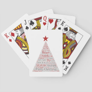 Weihnachtsbaum Word Art mit Red Star Spielkarten