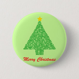 Weihnachtsbaum-Wörter Button