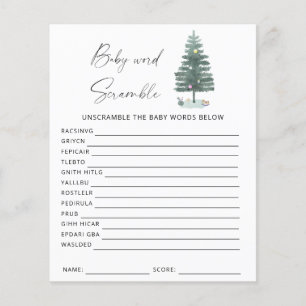 Weihnachtsbaum - Wortverwirrung Baby Shower Spiel