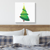 Weihnachtsbaum Wrapped Canvas Leinwanddruck (Insitu (Schlafzimmer))