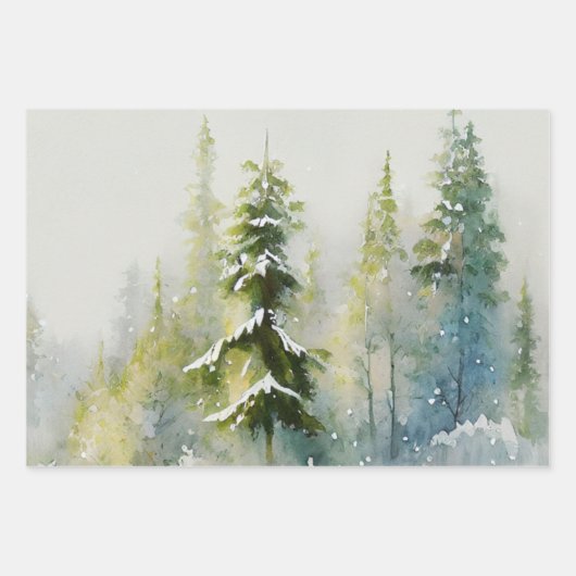 Weihnachtsbaum-Wrapping Paper vom Weihnachtsmann Geschenkpapier Set (Vorderseite)