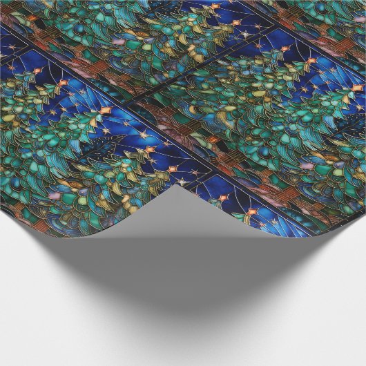 Weihnachtsbaum-Wrapping-Papier aus verkleidetem Gl Geschenkpapier (Ecke)