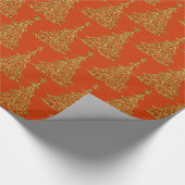 Weihnachtsbaum-Wrapping-Papier für Gold-Glitzer Geschenkpapier (Ecke)