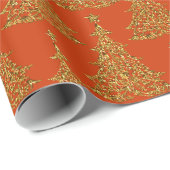 Weihnachtsbaum-Wrapping-Papier für Gold-Glitzer Geschenkpapier (Rolleneckpunkt)