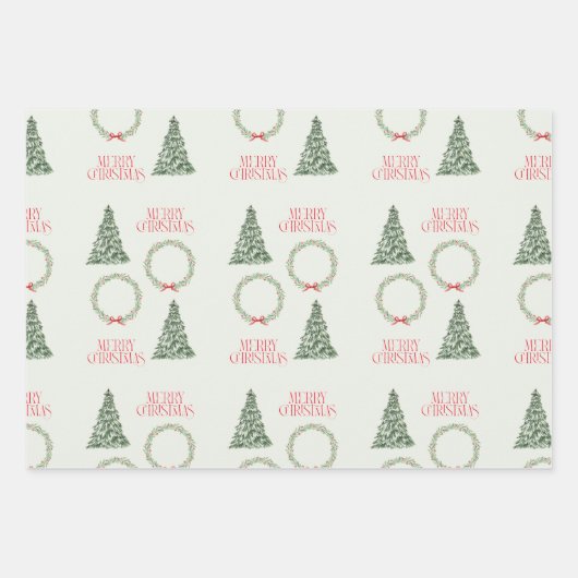 Weihnachtsbaum-Wrapping Sheet Geschenkpapier Set (Vorderseite 3)