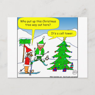 Weihnachtsbaum x56 Cartoon Feiertagspostkarte