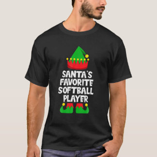 Weihnachtsbaum Xm, der LieblingsSoftball-Spieler T-Shirt