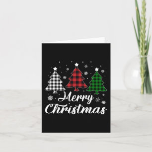 Weihnachtsbaum Xmas Buffalo Kariert Red White Gree Karte