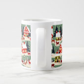 Weihnachtsbaum Xmas Dorf Schnee Pic Jumbo-Tasse (Rückseite)