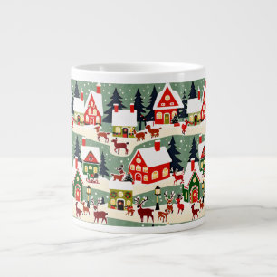 Weihnachtsbaum Xmas Dorf Schnee Pic Jumbo-Tasse