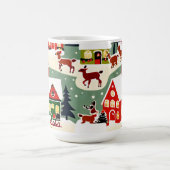 Weihnachtsbaum Xmas Dorf Schnee Pic Kaffeetasse (Mittel)