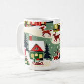 Weihnachtsbaum Xmas Dorf Schnee Pic Kaffeetasse (Vorderseite Links)