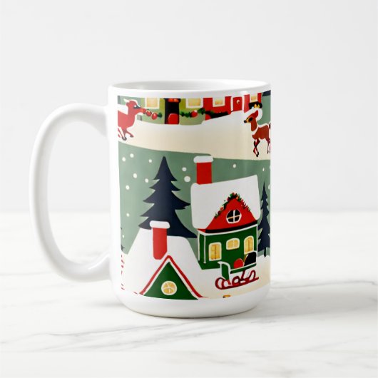 Weihnachtsbaum Xmas Dorf Schnee Pic Kaffeetasse (Links)