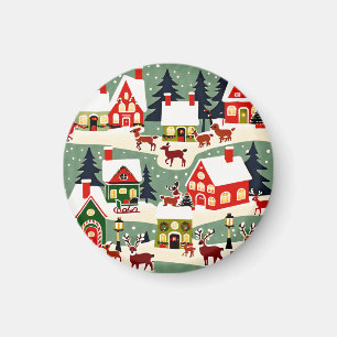 Weihnachtsbaum Xmas Dorf Schnee Pic Magnet