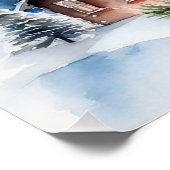 Weihnachtsbaum Xmas Dorf Schnee Pic Poster (Ecke)