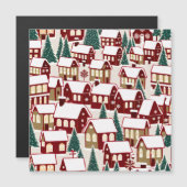 Weihnachtsbaum Xmas Dorf Schnee pic RSVP Karte (Vorne/Hinten)