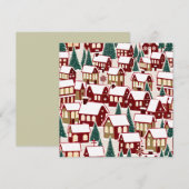 Weihnachtsbaum Xmas Dorf Schnee pic RSVP Karte (Vorne/Hinten)