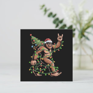 Weihnachtsbaum Xmas Lights Sasquatch Feiertagskarte