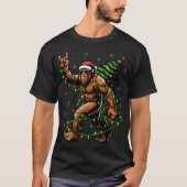 Weihnachtsbaum Xmas Lights Sasquatch T-Shirt (Vorderseite)