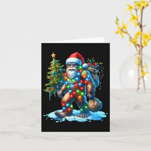 Weihnachtsbaum Xmas Sasquatch Karte (Gelbe Blume)