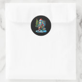 Weihnachtsbaum Xmas Sasquatch Runder Aufkleber (Tasche)