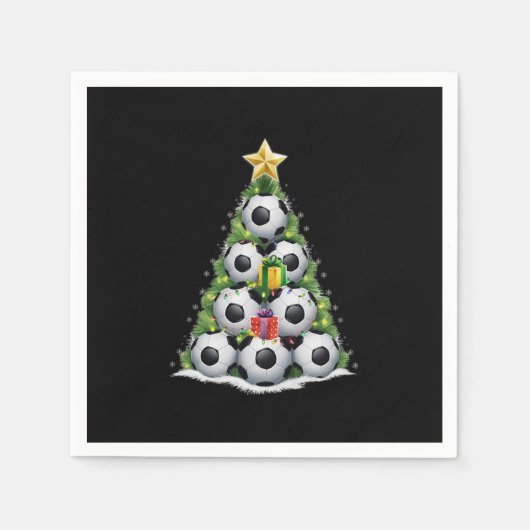 Weihnachtsbaum Xmas Spielerjungen Serviette (Vorderseite)