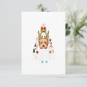 Weihnachtsbaum Yorkshire Maskenkostüm RSVP Karte (Stehend Vorderseite)