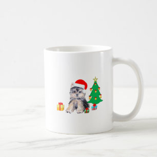 Weihnachtsbaum, Yorkshire-Welpe & Geschenke Kaffeetasse