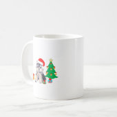 Weihnachtsbaum, Yorkshire Welpenhund & Geschenke Kaffeetasse (Vorderseite Links)