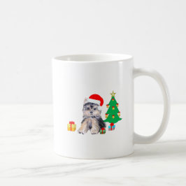 Weihnachtsbaum, Yorkshire Welpenhund & Geschenke Kaffeetasse