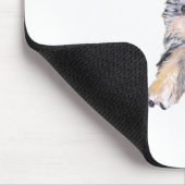 Weihnachtsbaum, Yorkshire Welpenhund & Geschenke Mousepad (Ecke)