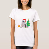 Weihnachtsbaum, Yorkshire Welpenhund & Geschenke T-Shirt (Vorderseite)