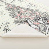 Weihnachtsbaum Zeichnend Scribble Blanket Sherpadecke (3/4)