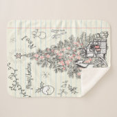 Weihnachtsbaum Zeichnend Scribble Blanket Sherpadecke (Vorderseite (Horizontal))