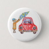 Weihnachtsbaum Zeit! Button (Vorderseite)
