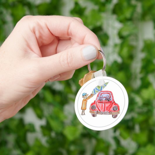 Weihnachtsbaum Zeit! Schlüsselanhänger (Hand)