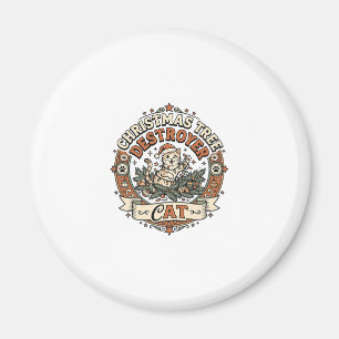 Weihnachtsbaum Zerstörer Katze Weihnachtsbaum Zers Magnet