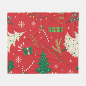 Weihnachtsbaum: Ziergestaltung. Fleecedecke (Vorderseite (Horizontal))