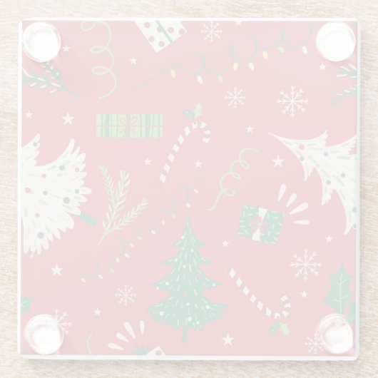 Weihnachtsbaum: Ziergestaltung. Glasuntersetzer (Rückseite)