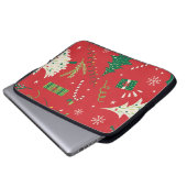 Weihnachtsbaum: Ziergestaltung. Laptopschutzhülle (Vorne Knopf)