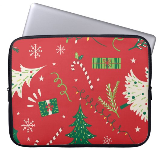 Weihnachtsbaum: Ziergestaltung. Laptopschutzhülle (Vorderseite)