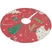 Weihnachtsbaum: Ziergestaltung. Polyester Weihnachtsbaumdecke (Schrägansicht)